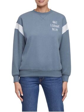 Wildfox Ski Lodge Bum Embroidered Varsity Sweatshirt